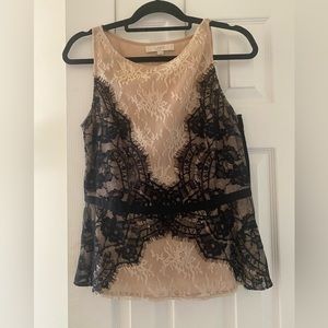 LOFT — lace peplum top